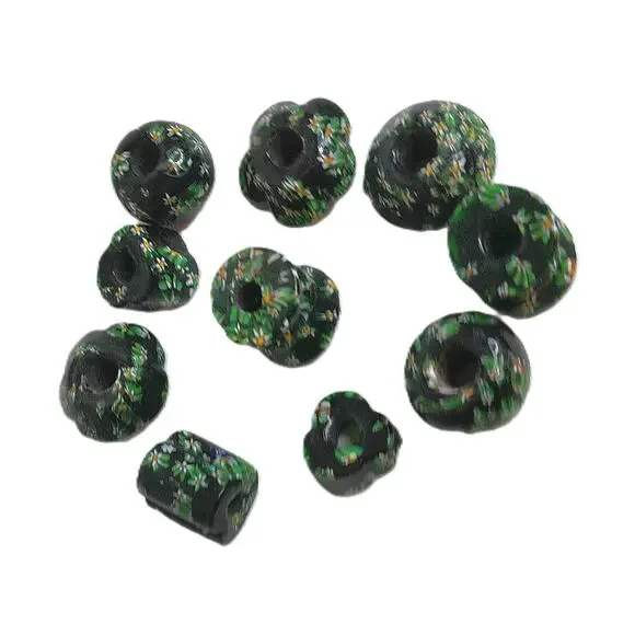 Vintage Millefiori Style Glass Floral Beads Assorted Set of 10 READ - Picture 3 of 7